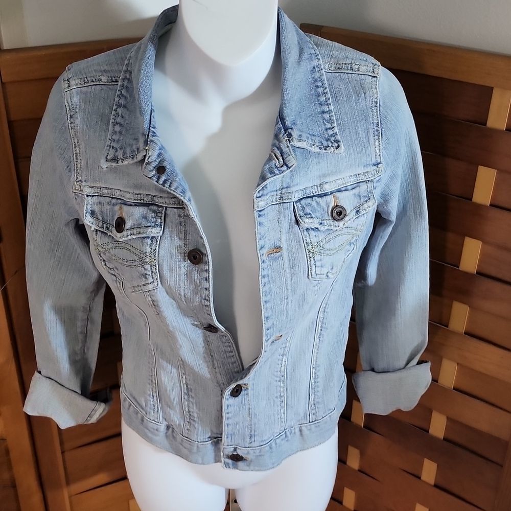 Abercrombie girls denim jean jacket - Picture 2 of 10